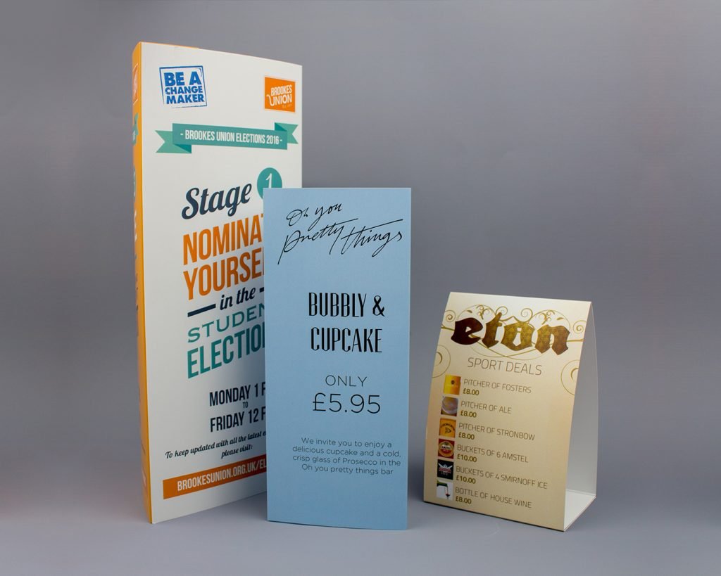 Table Tents Printing Telford