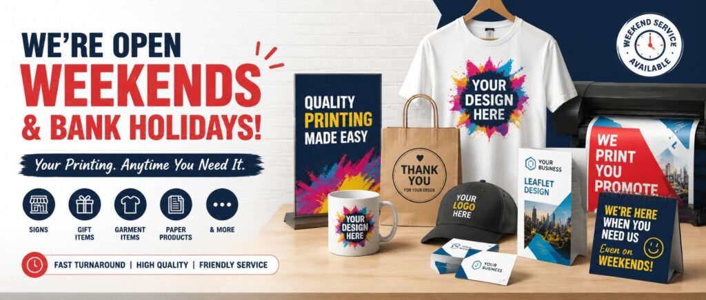 Weekend Printing Service Telford